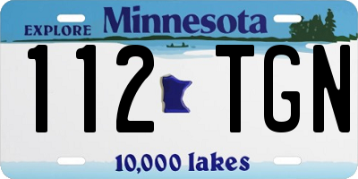 MN license plate 112TGN