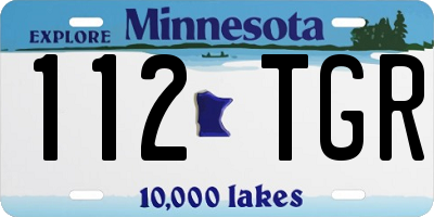 MN license plate 112TGR