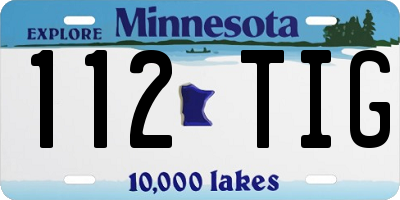 MN license plate 112TIG