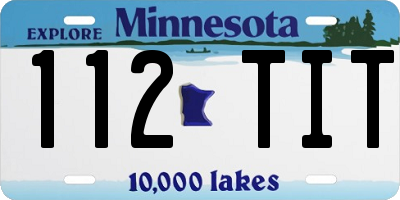 MN license plate 112TIT