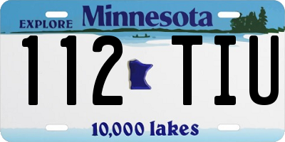 MN license plate 112TIU