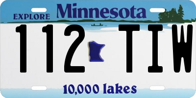 MN license plate 112TIW