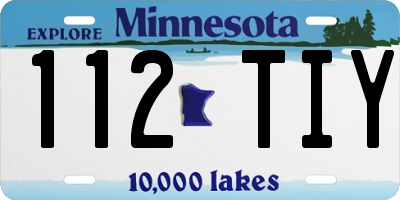 MN license plate 112TIY