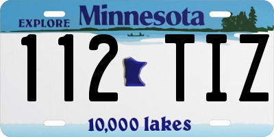 MN license plate 112TIZ