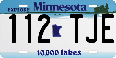 MN license plate 112TJE