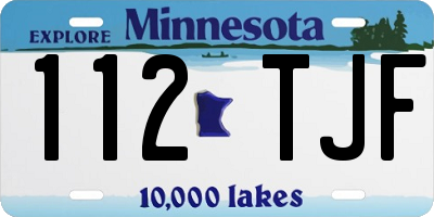 MN license plate 112TJF