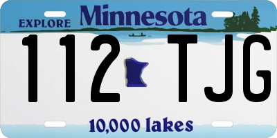 MN license plate 112TJG