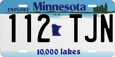 MN license plate 112TJN