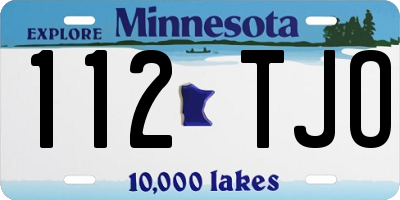 MN license plate 112TJO