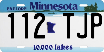 MN license plate 112TJP