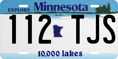 MN license plate 112TJS