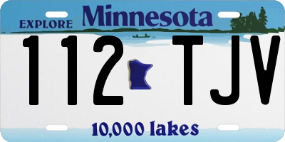 MN license plate 112TJV