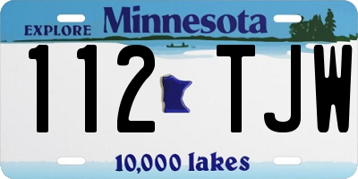 MN license plate 112TJW