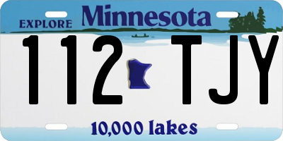 MN license plate 112TJY