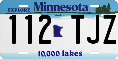 MN license plate 112TJZ