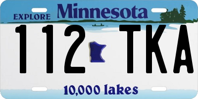 MN license plate 112TKA