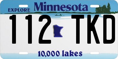 MN license plate 112TKD