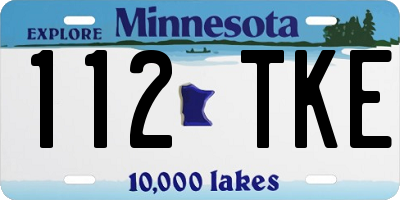 MN license plate 112TKE