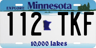 MN license plate 112TKF