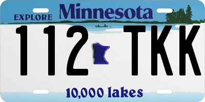 MN license plate 112TKK