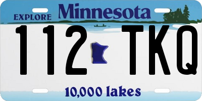 MN license plate 112TKQ