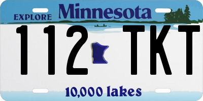 MN license plate 112TKT