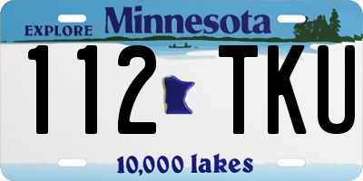 MN license plate 112TKU