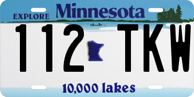 MN license plate 112TKW