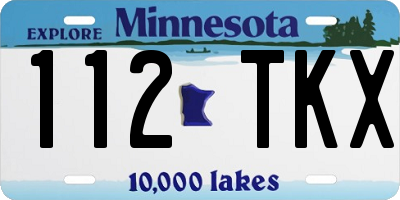 MN license plate 112TKX