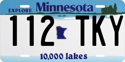 MN license plate 112TKY