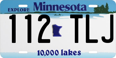 MN license plate 112TLJ