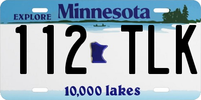 MN license plate 112TLK