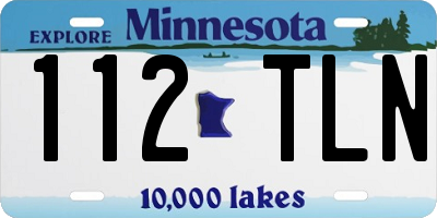 MN license plate 112TLN