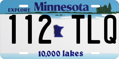 MN license plate 112TLQ