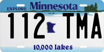 MN license plate 112TMA