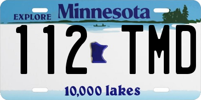 MN license plate 112TMD
