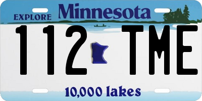 MN license plate 112TME