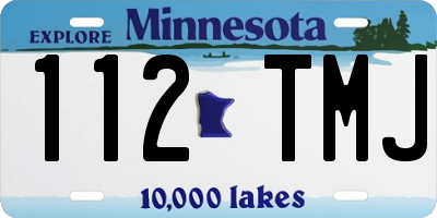 MN license plate 112TMJ