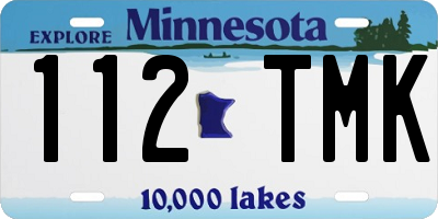 MN license plate 112TMK