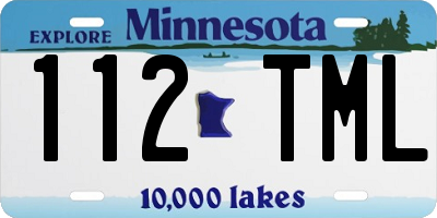 MN license plate 112TML
