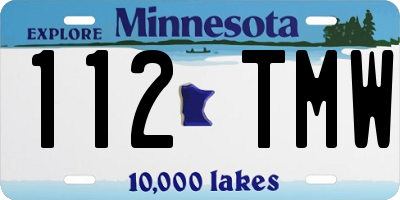 MN license plate 112TMW