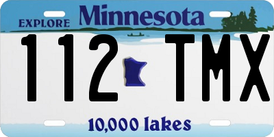 MN license plate 112TMX