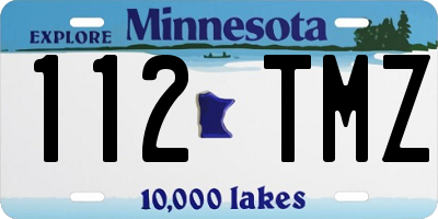 MN license plate 112TMZ
