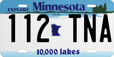 MN license plate 112TNA