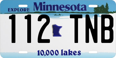 MN license plate 112TNB