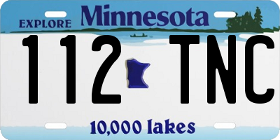 MN license plate 112TNC