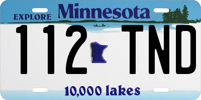 MN license plate 112TND