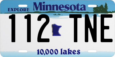 MN license plate 112TNE