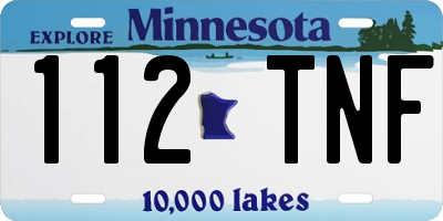 MN license plate 112TNF
