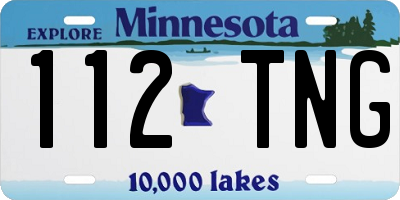 MN license plate 112TNG